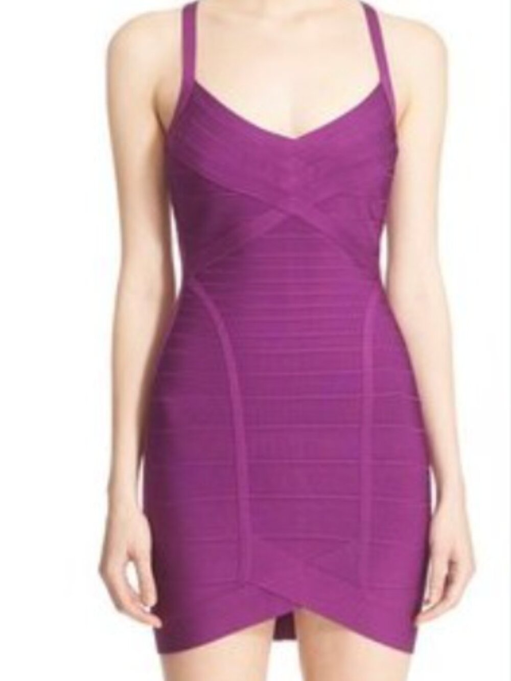 Herve Leger Spaghetti Strap Bandage Dress